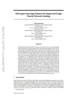 Self-supervised edge features for improved Graph Neural Network training