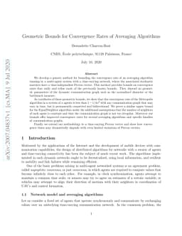 Geometric Bounds for Convergence Rates of Averaging Algorithms