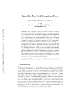 Invertible Zero-Shot Recognition Flows