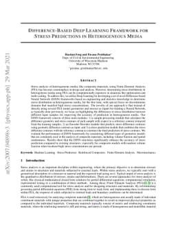 Difference-Based Deep Learning Framework for Stress Predictions in
  Heterogeneous Media