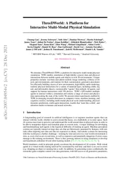 ThreeDWorld: A Platform for Interactive Multi-Modal Physical Simulation