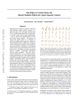One Policy to Control Them All: Shared Modular Policies for
  Agent-Agnostic Control