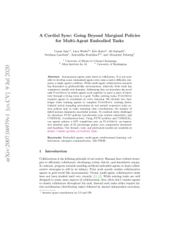 A Cordial Sync: Going Beyond Marginal Policies for Multi-Agent Embodied
  Tasks