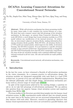 DCANet: Learning Connected Attentions for Convolutional Neural Networks