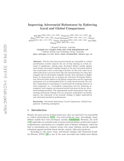 Improving Adversarial Robustness by Enforcing Local and Global
  Compactness