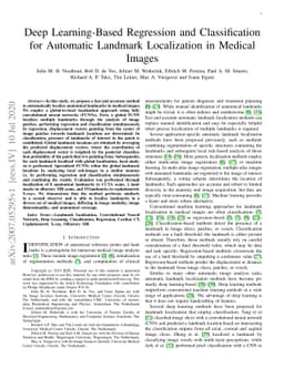 Deep Learning-Based Regression and Classification for Automatic Landmark
  Localization in Medical Images