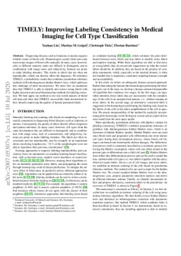 TIMELY: Improving Labeling Consistency in Medical Imaging for Cell Type
  Classification
