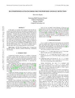 ID-Conditioned Auto-Encoder for Unsupervised Anomaly Detection