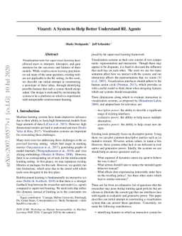 Vizarel: A System to Help Better Understand RL Agents