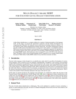 Multi-Dialect Arabic BERT for Country-Level Dialect Identification