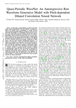 Quasi-Periodic WaveNet: An Autoregressive Raw Waveform Generative Model
  with Pitch-dependent Dilated Convolution Neural Network
