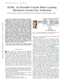 ECML: An Ensemble Cascade Metric Learning Mechanism towards Face
  Verification