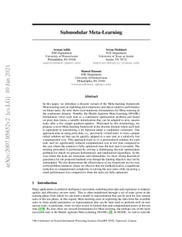 Submodular Meta-Learning