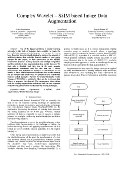 Complex Wavelet SSIM based Image Data Augmentation