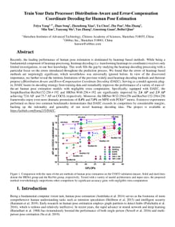 Train Your Data Processor: Distribution-Aware and Error-Compensation
  Coordinate Decoding for Human Pose Estimation