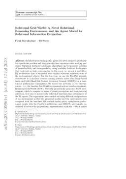 Relational-Grid-World: A Novel Relational Reasoning Environment and An
  Agent Model for Relational Information Extraction