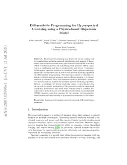 Differentiable Programming for Hyperspectral Unmixing using a
  Physics-based Dispersion Model
