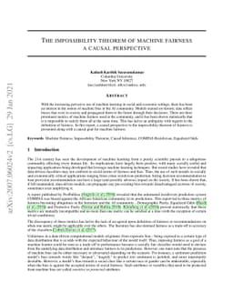 The Impossibility Theorem of Machine Fairness -- A Causal Perspective