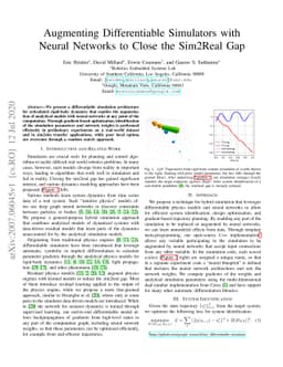 Augmenting Differentiable Simulators with Neural Networks to Close the
  Sim2Real Gap