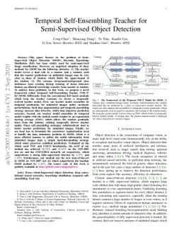 Temporal Self-Ensembling Teacher for Semi-Supervised Object Detection