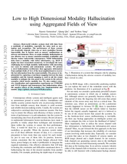 Low to High Dimensional Modality Hallucination using Aggregated Fields
  of View