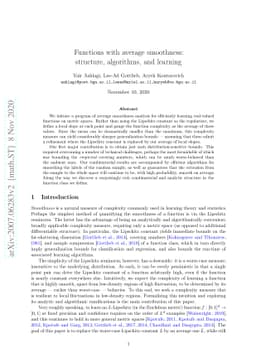 Functions with average smoothness: structure, algorithms, and learning