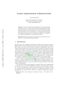 In-place implementation of Quantum-Gimli
