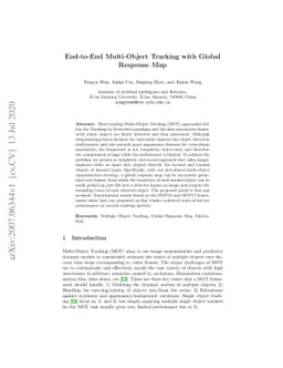 End-to-End Multi-Object Tracking with Global Response Map