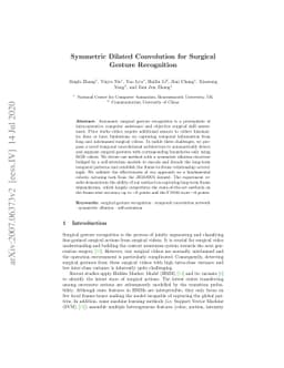 Symmetric Dilated Convolution for Surgical Gesture Recognition