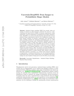 Uncertain-DeepSSM: From Images to Probabilistic Shape Models