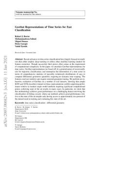 GeoStat Representations of Time Series for Fast Classification