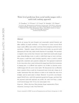 Water level prediction from social media images with a multi-task
  ranking approach