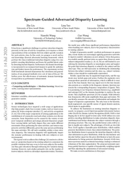 Spectrum-Guided Adversarial Disparity Learning
