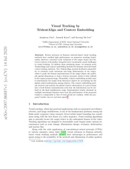 Visual Tracking by TridentAlign and Context Embedding