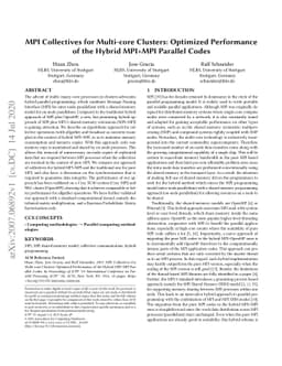 MPI Collectives for Multi-core Clusters: Optimized Performance of the
  Hybrid MPI+MPI Parallel Codes