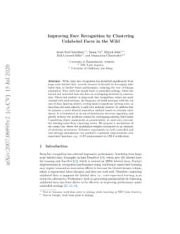 Improving Face Recognition by Clustering Unlabeled Faces in the Wild