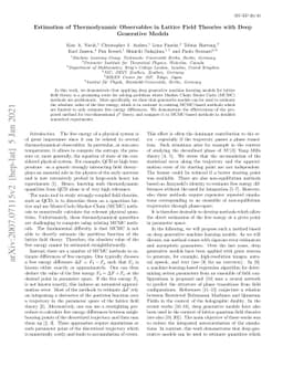 Estimation of Thermodynamic Observables in Lattice Field Theories with
  Deep Generative Models