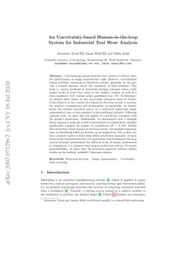 An Uncertainty-based Human-in-the-loop System for Industrial Tool Wear
  Analysis