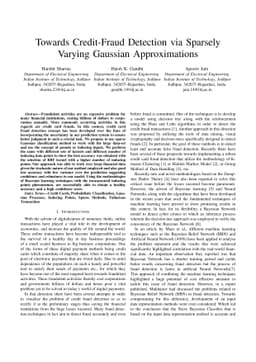 Towards Credit-Fraud Detection via Sparsely Varying Gaussian
  Approximations