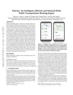 Polestar: An Intelligent, Efficient and National-Wide Public
  Transportation Routing Engine