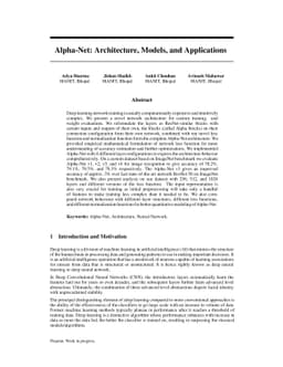 Alpha-Net: Architecture, Models, and Applications