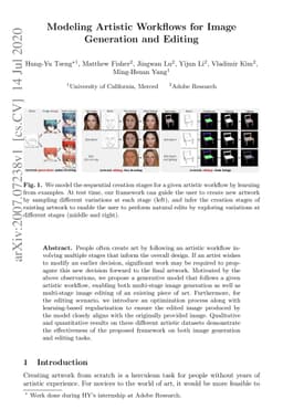 Modeling Artistic Workflows for Image Generation and Editing
