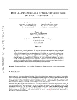 Deep Learning modeling of Limit Order Book: a comparative perspective