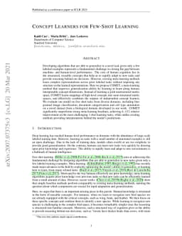 Concept Learners for Few-Shot Learning