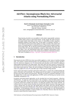 AdvFlow: Inconspicuous Black-box Adversarial Attacks using Normalizing
  Flows
