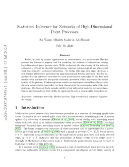 Statistical Inference for Networks of High-Dimensional Point Processes