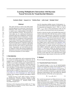 Learning Multiplicative Interactions with Bayesian Neural Networks for
  Visual-Inertial Odometry