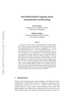 Fast Differentiable Clipping-Aware Normalization and Rescaling