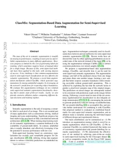 ClassMix: Segmentation-Based Data Augmentation for Semi-Supervised
  Learning