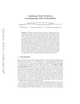 Combining Task Predictors via Enhancing Joint Predictability